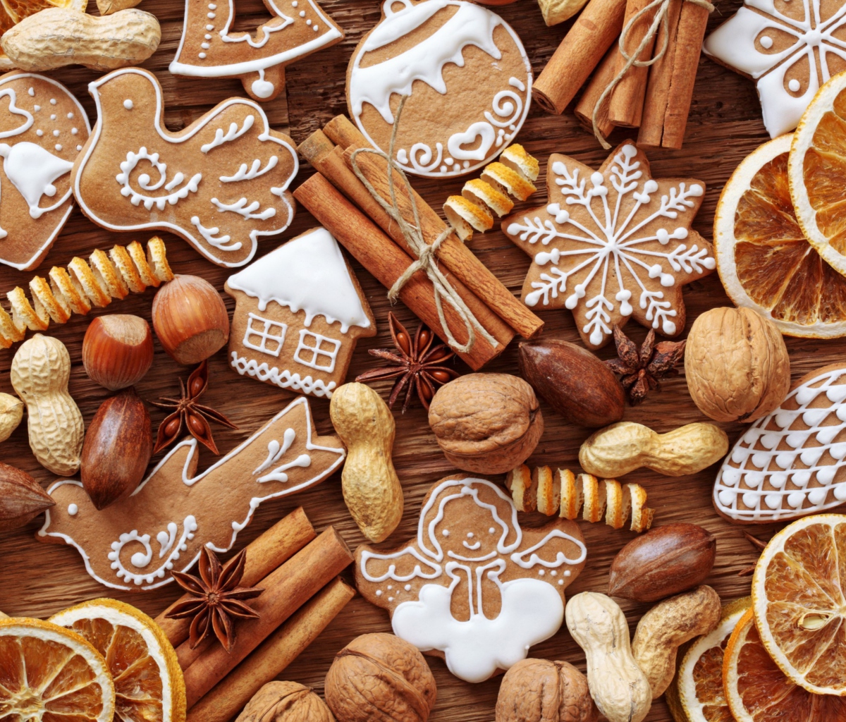 Das Christmas Cookies Wallpaper 1200x1024
