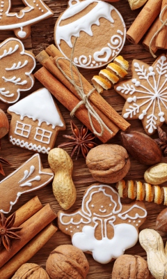 Das Christmas Cookies Wallpaper 240x400