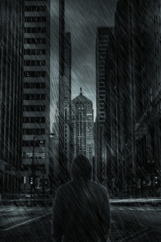 Fondo de pantalla Dark City HD 320x480