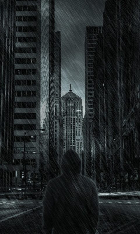 Fondo de pantalla Dark City HD 480x800