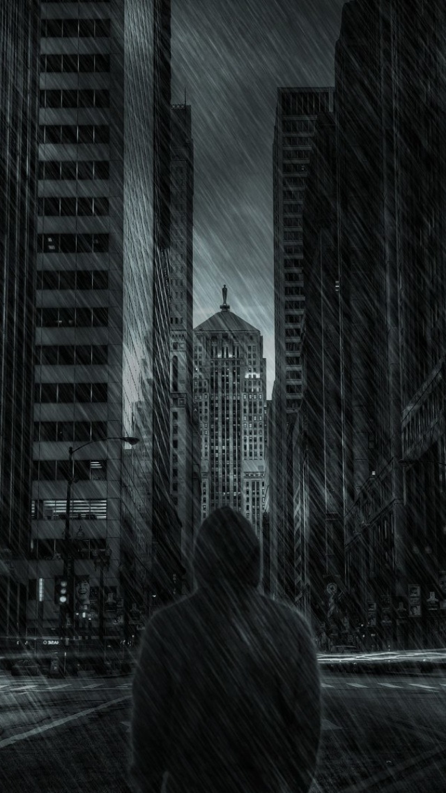 Dark City HD wallpaper 640x1136