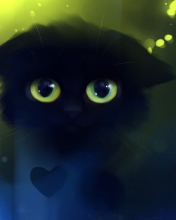 Screenshot №1 pro téma Black Cat And Heart 176x220