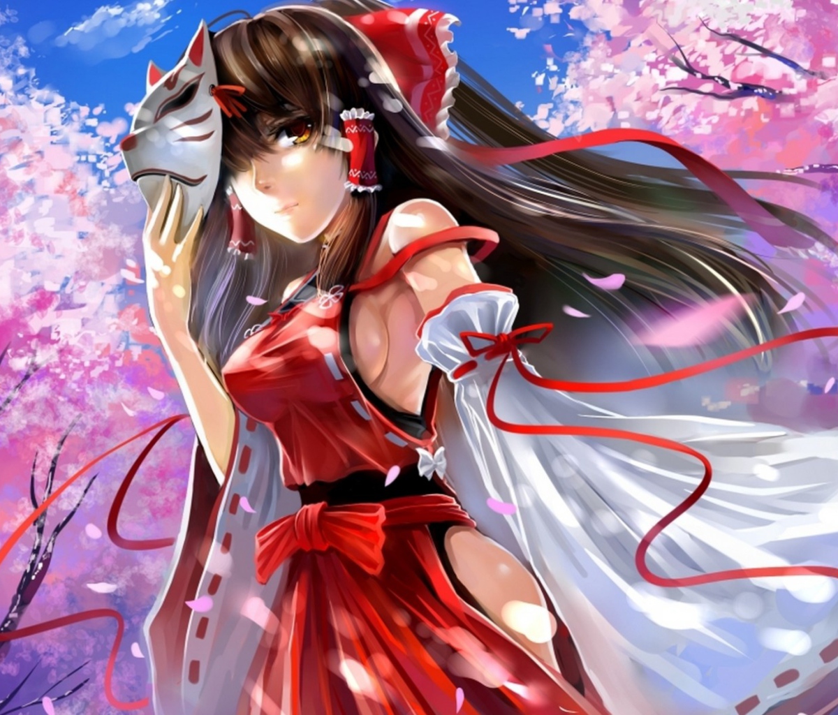 Hakurei Reimu wallpaper 1200x1024