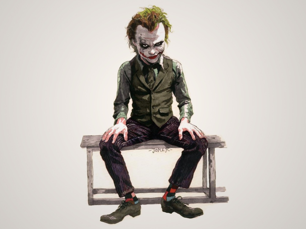 Das The Dark Knight, Joker Wallpaper 1024x768