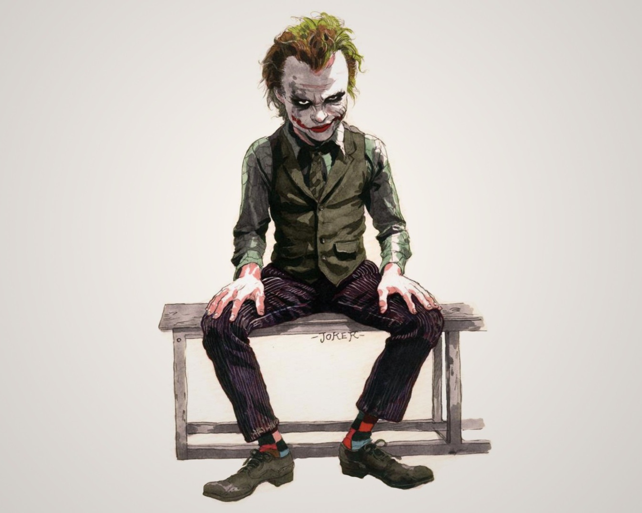 Fondo de pantalla The Dark Knight, Joker 1280x1024