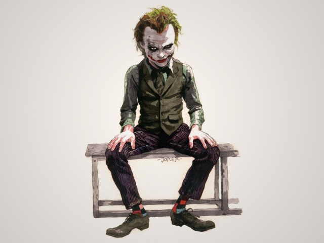 Fondo de pantalla The Dark Knight, Joker 640x480