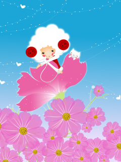 Обои Flower Friends 240x320