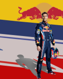 Das Sebastian Vettel Red Bull Wallpaper 128x160