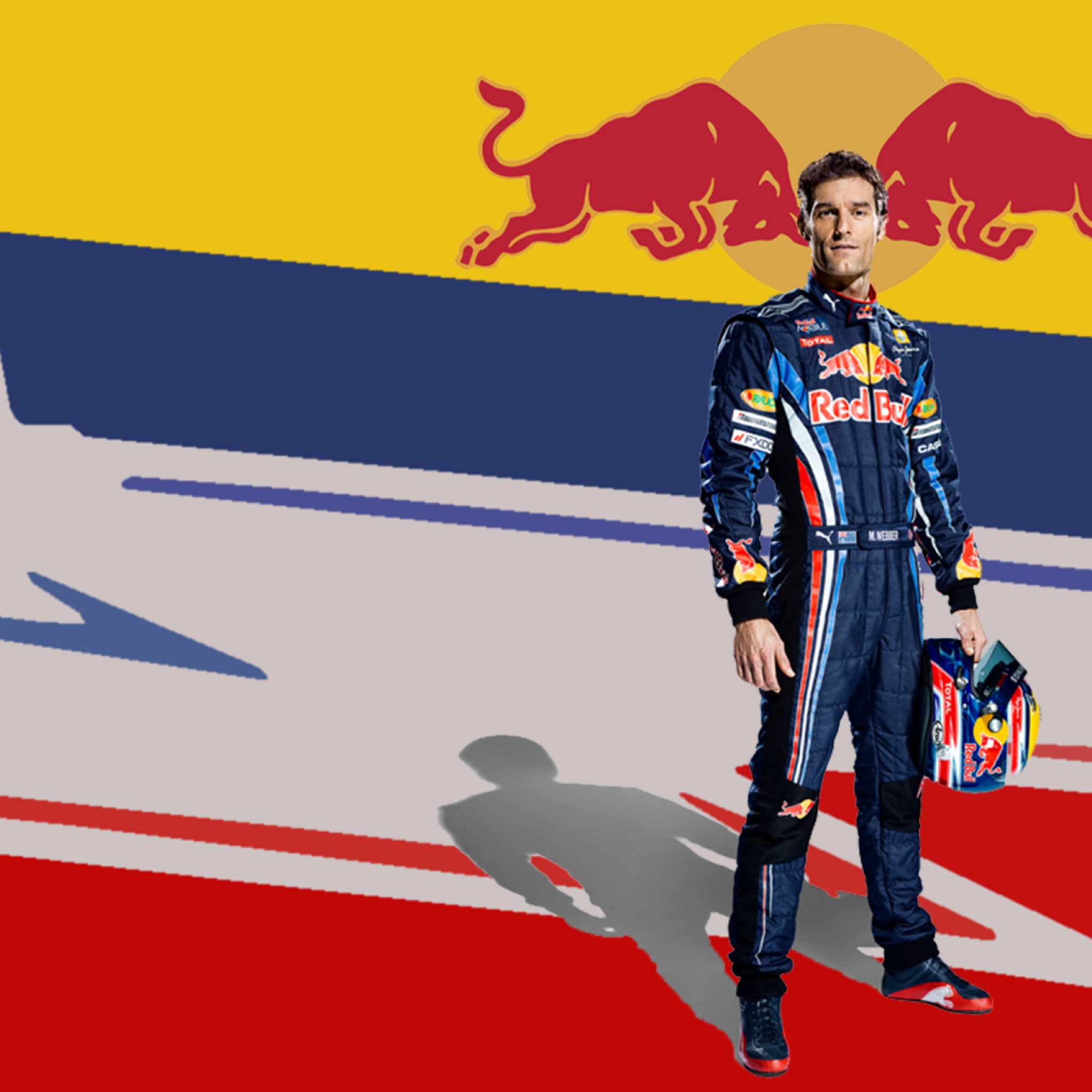 Fondo de pantalla Sebastian Vettel Red Bull 2048x2048