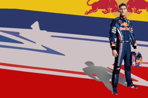 Das Sebastian Vettel Red Bull Wallpaper 480x320