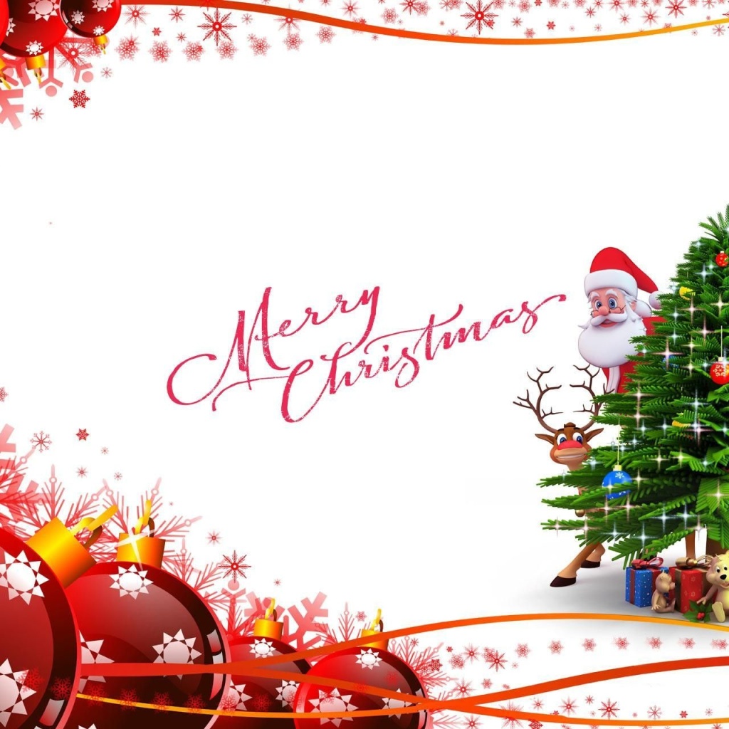 Fondo de pantalla Merry Christmas Card 1024x1024