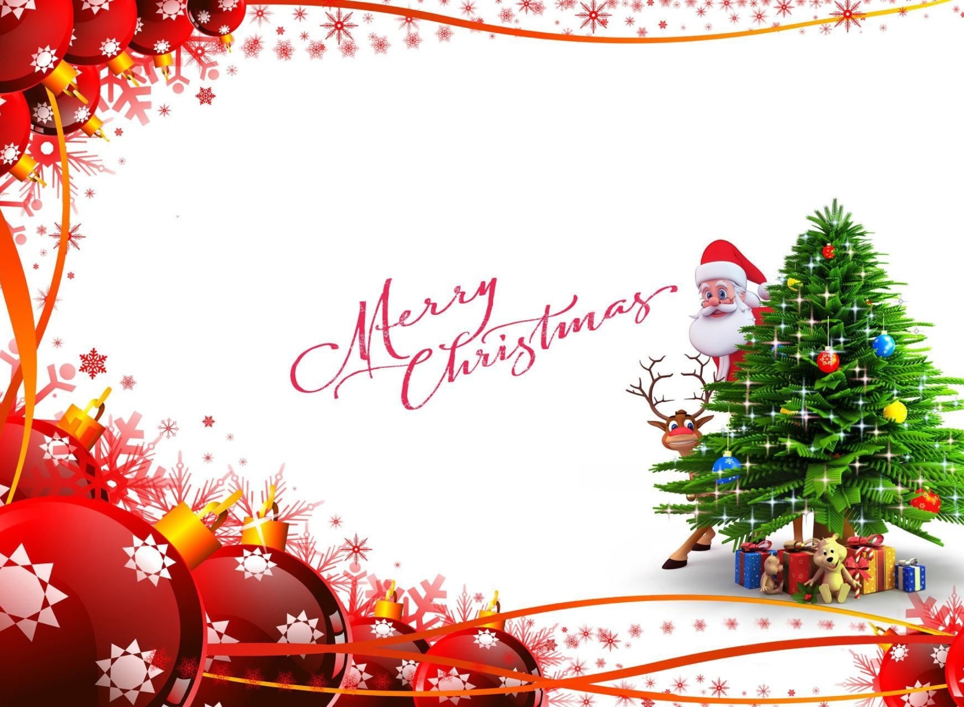 Обои Merry Christmas Card 1920x1408