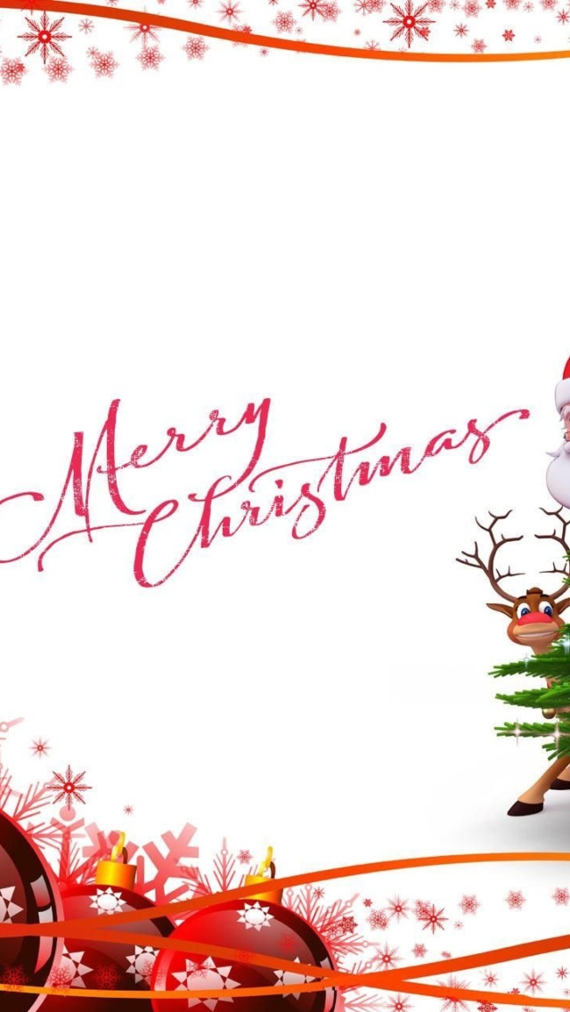 Fondo de pantalla Merry Christmas Card 640x1136