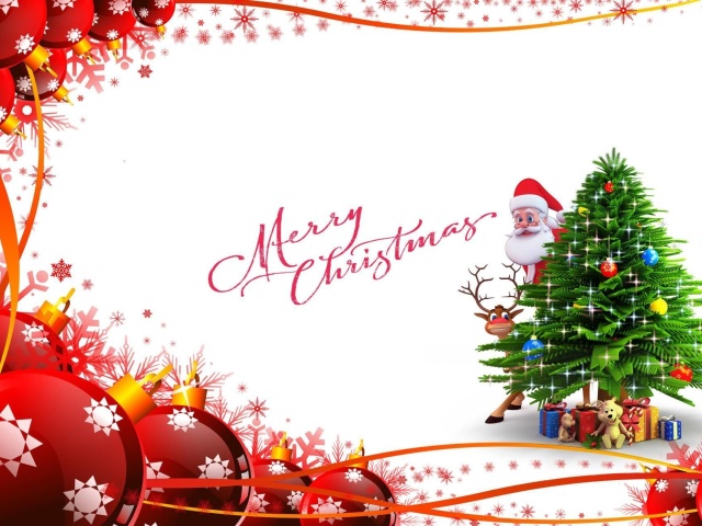 Merry Christmas Card wallpaper 640x480