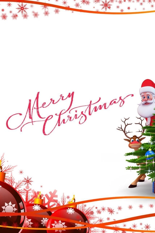 Das Merry Christmas Card Wallpaper 640x960