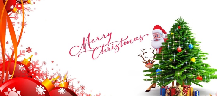Merry Christmas Card wallpaper 720x320