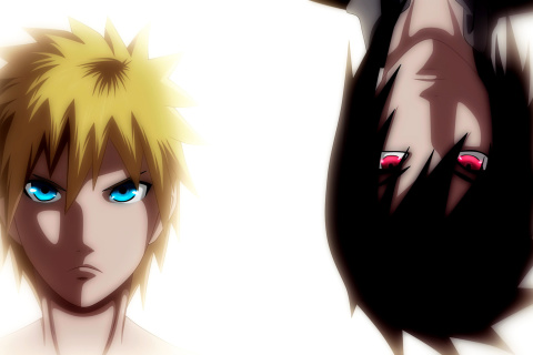 Das Naruto, Uchiha Sasuke and Uzumaki Naruto Wallpaper 480x320