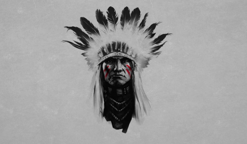 Das Indian Chief Wallpaper 1024x600