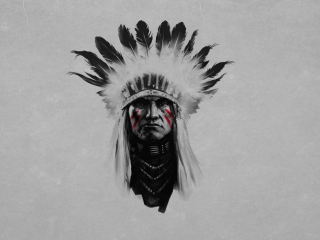 Das Indian Chief Wallpaper 320x240