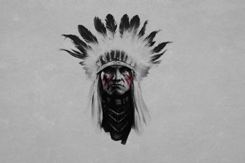 Das Indian Chief Wallpaper 480x320