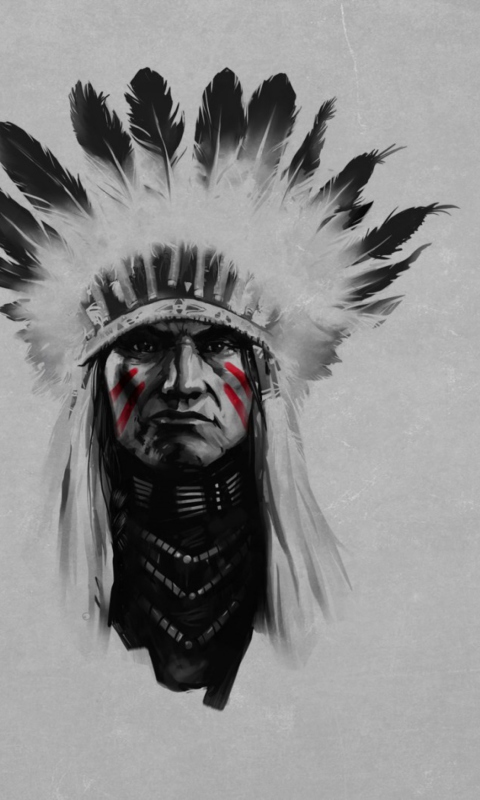 Indian Chief wallpaper 480x800