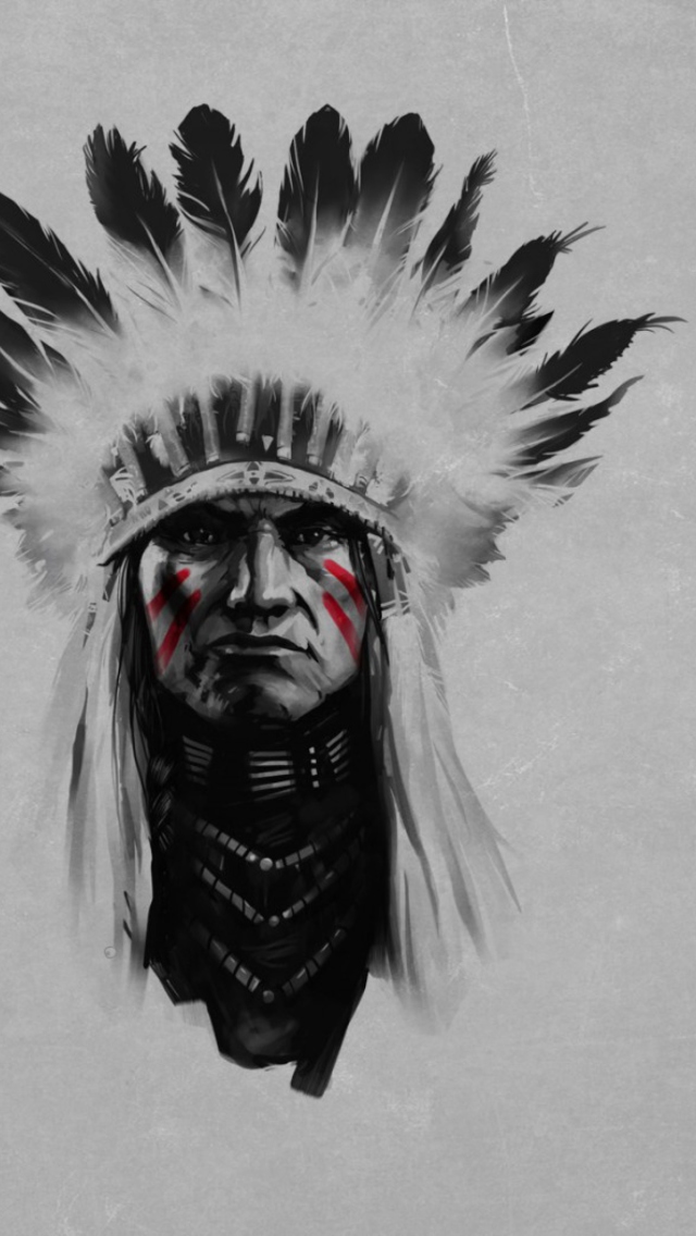Das Indian Chief Wallpaper 640x1136