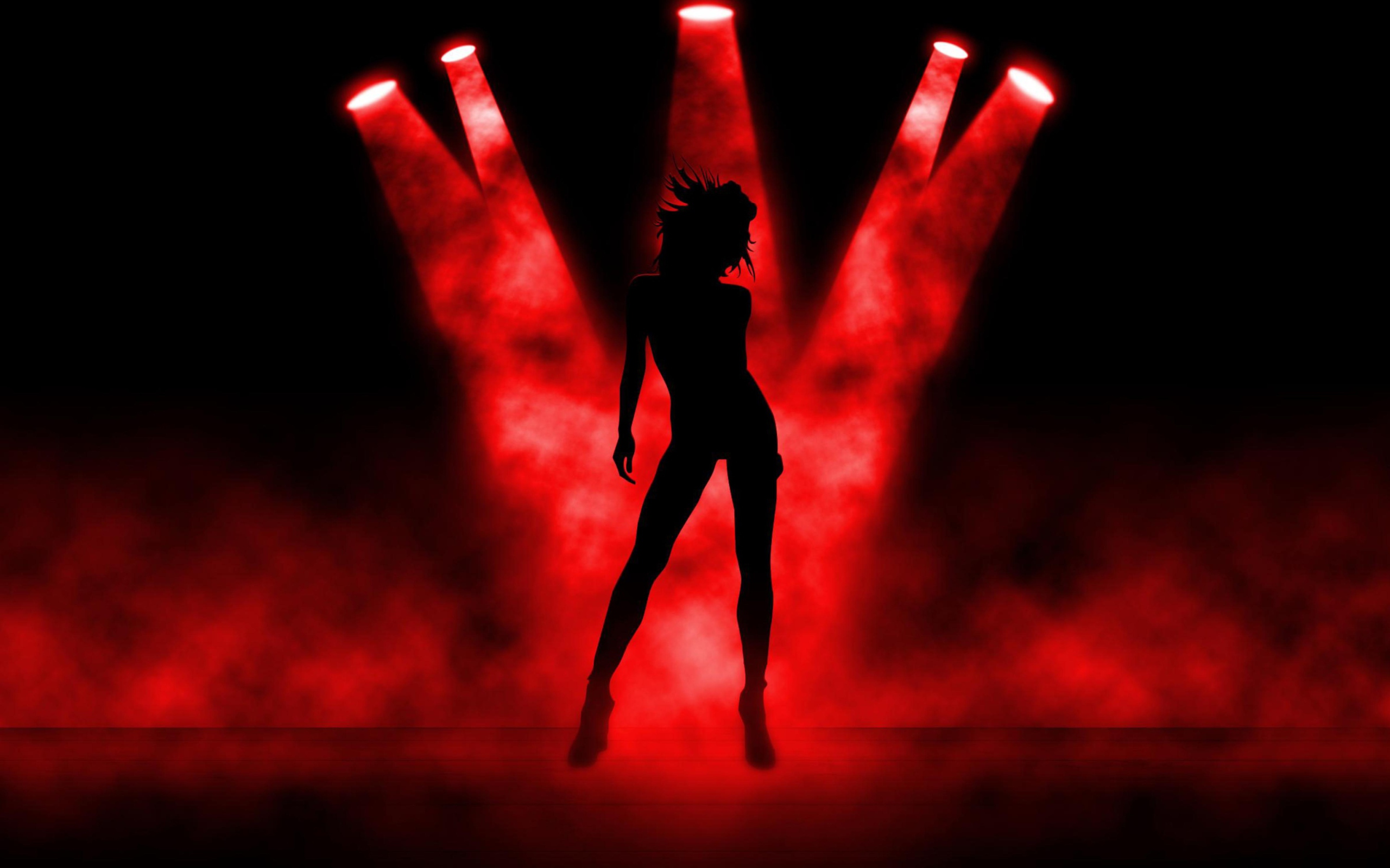 Fondo de pantalla Red Lights Dance 2560x1600