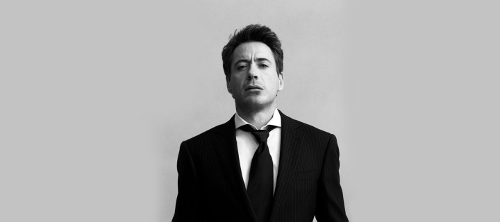 Robert Downey Junior Black Suit wallpaper 720x320