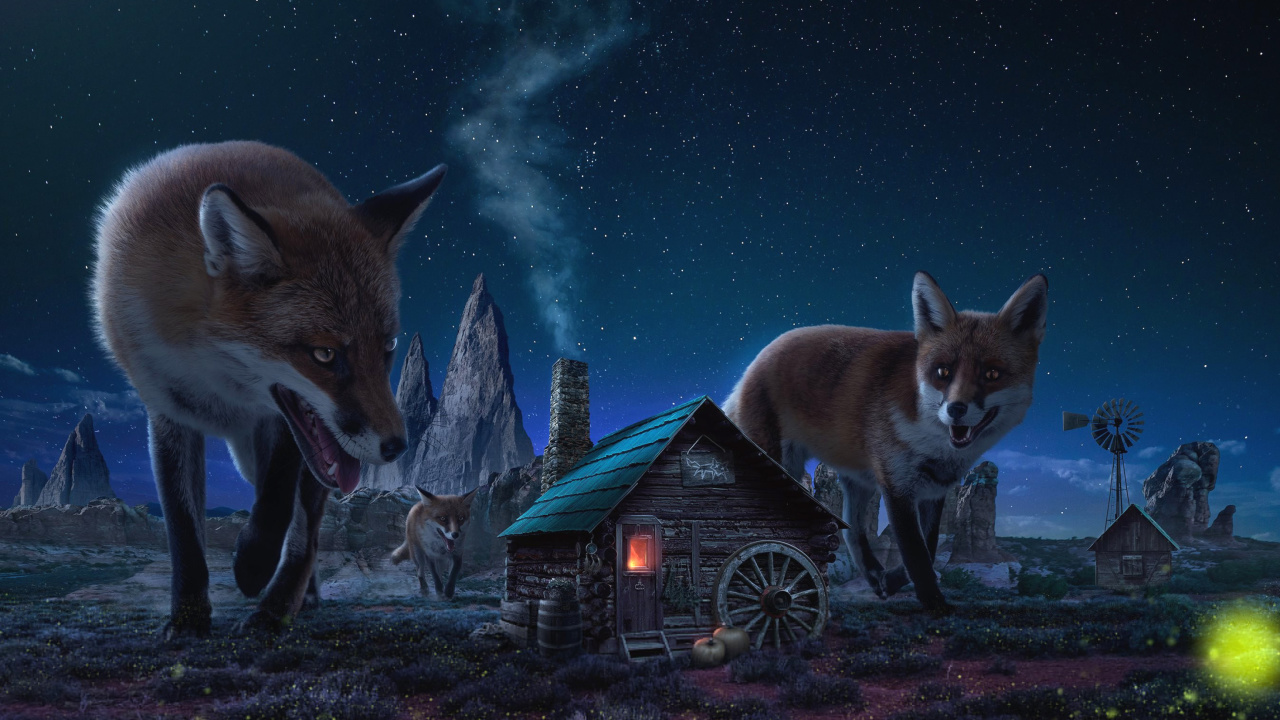 Das Fox Demons Wallpaper 1280x720