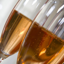 Sfondi Rose champagne in glass 128x128