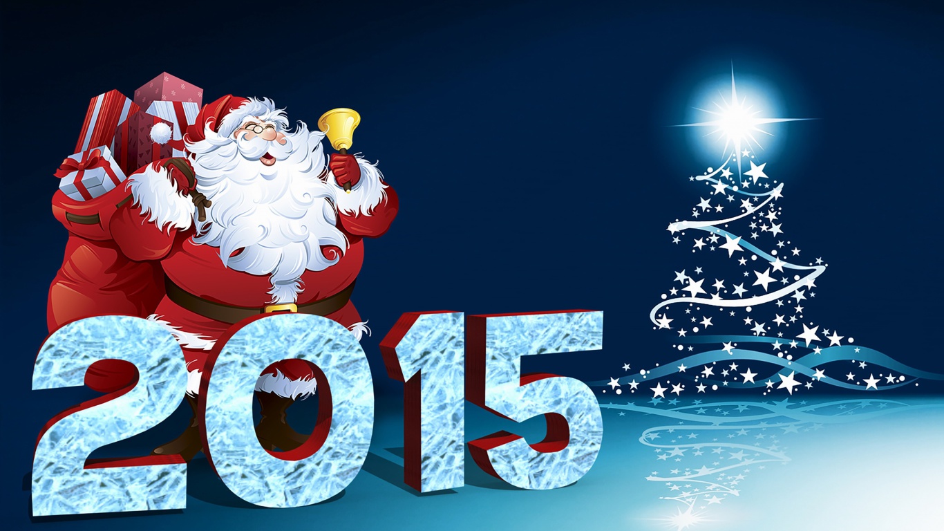 Sfondi New Year 2015 1366x768