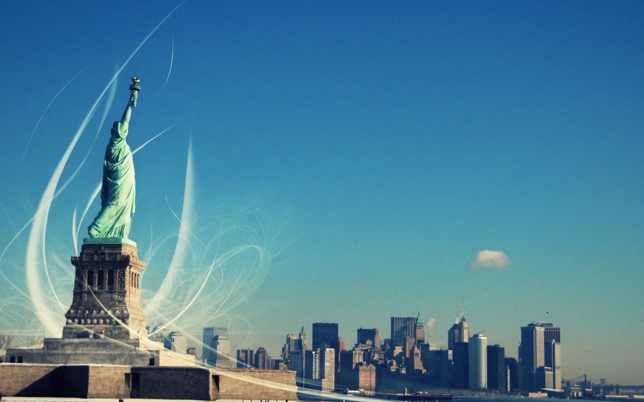 Screenshot №1 pro téma Statue Of Liberty 1280x800