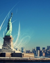 Das Statue Of Liberty Wallpaper 176x220