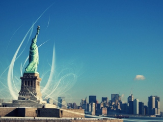 Обои Statue Of Liberty 320x240