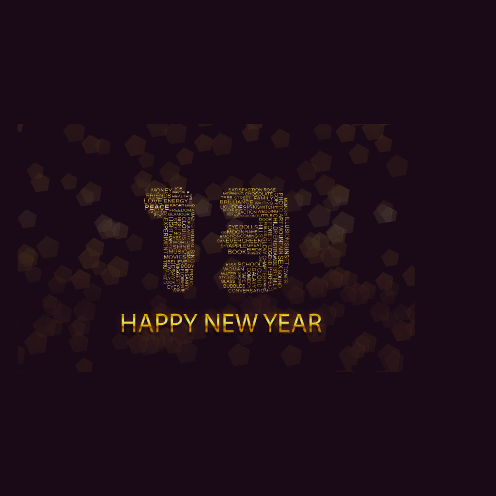 Das Happy New Year 2013 Wallpaper 1024x1024