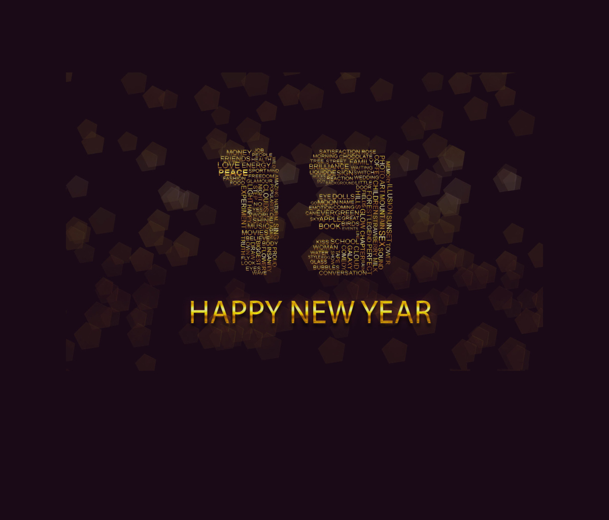 Обои Happy New Year 2013 1200x1024