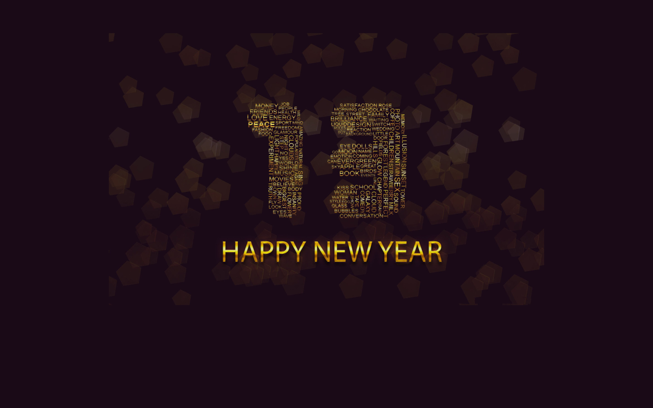 Das Happy New Year 2013 Wallpaper 2560x1600