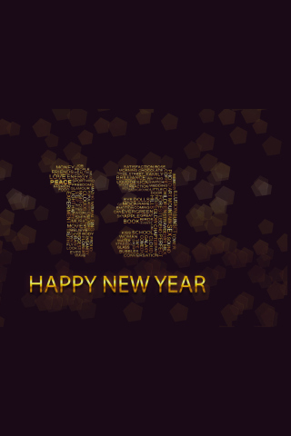 Happy New Year 2013 wallpaper 320x480
