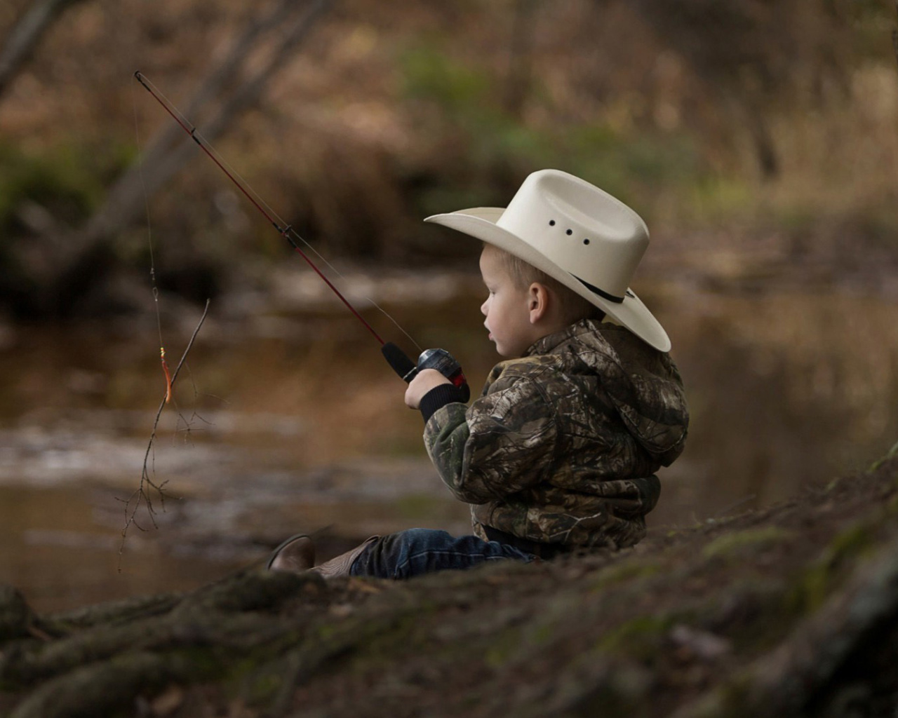 Fisherman Kid wallpaper 1280x1024