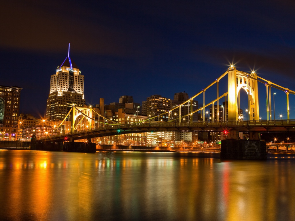 Sfondi Bridge in Pittsburgh Pennsylvania 1024x768