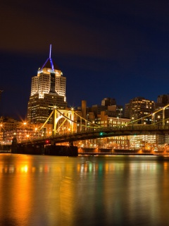 Обои Bridge in Pittsburgh Pennsylvania 240x320