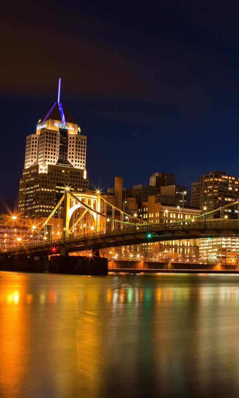 Das Bridge in Pittsburgh Pennsylvania Wallpaper 768x1280