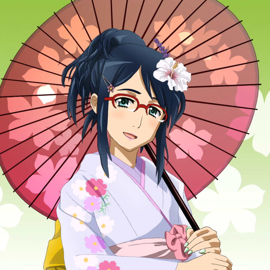 Sfondi Anime Girl in Kimono 1024x1024