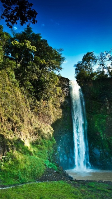 Fondo de pantalla Rocks with Waterfall 360x640