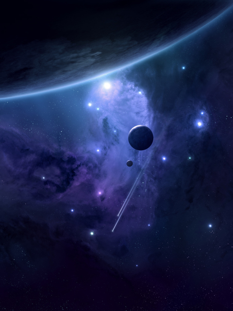 Das Milky Way and Stars Wallpaper 480x640