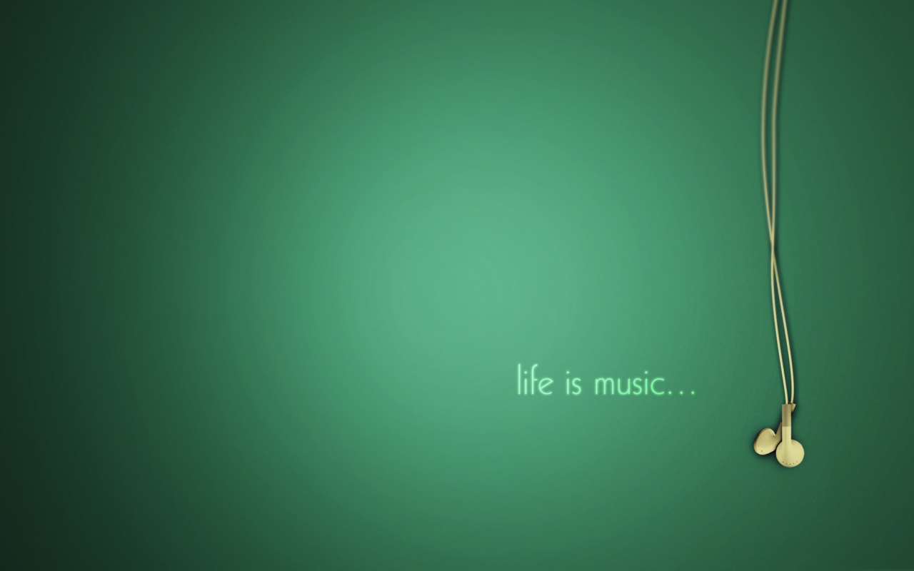 Обои Life Is Music 1280x800