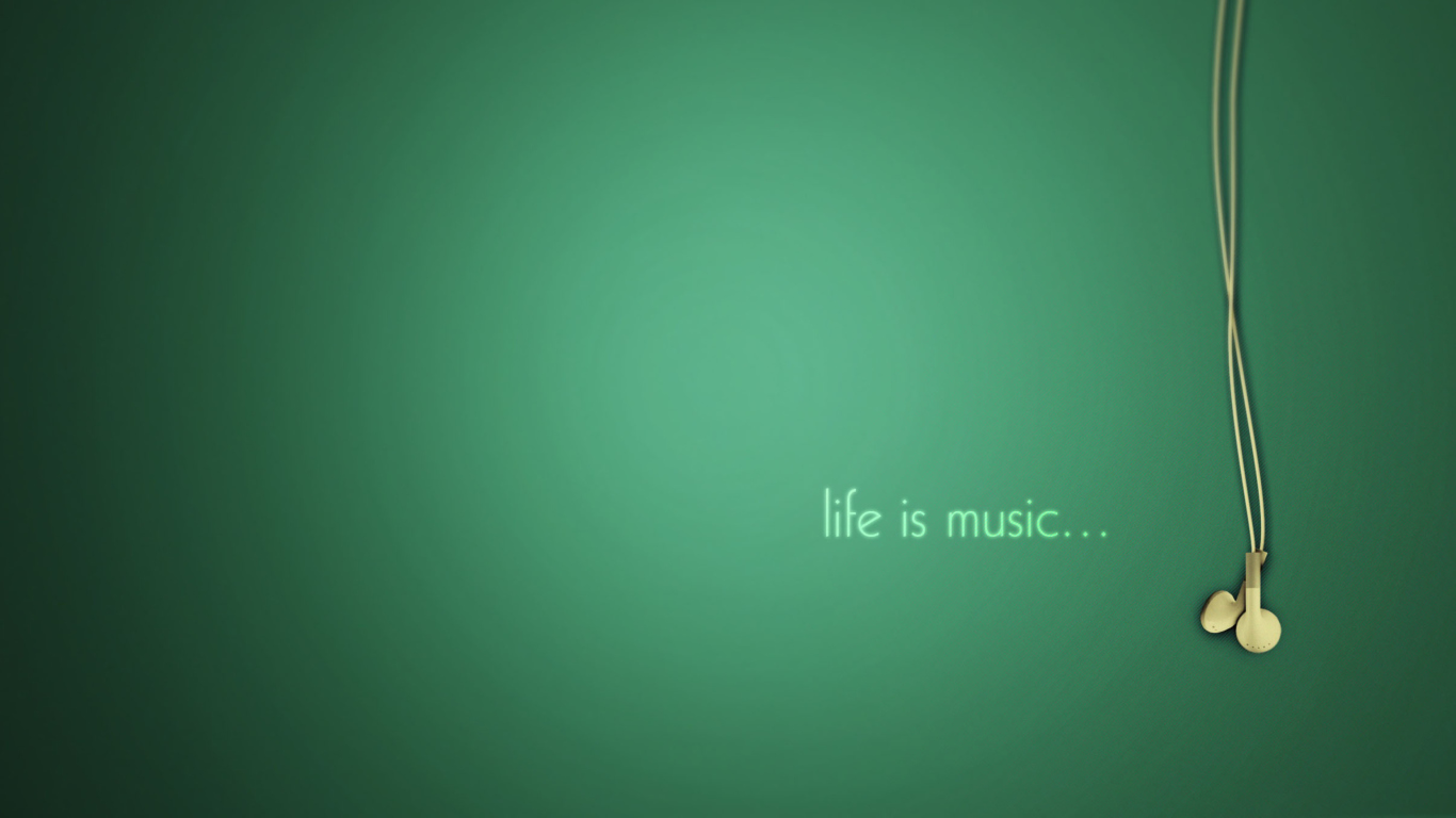 Screenshot №1 pro téma Life Is Music 1366x768