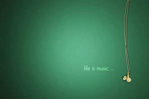 Обои Life Is Music 480x320