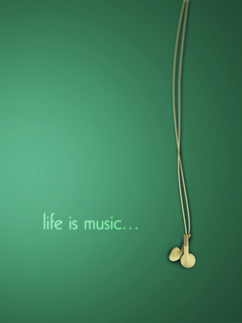 Обои Life Is Music 480x640