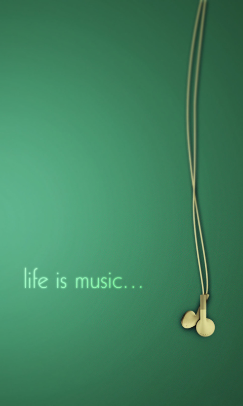 Обои Life Is Music 480x800